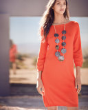 3/4-Sleeve Cotton Dress