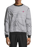 Trompe L'Oeil Broken-Stripe Sweatshirt