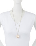 Sands of Time Simulated Pearl Pendant Necklace