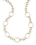 18k Gold Glamazon Link Necklace with Seven Ovals, 17"