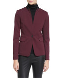 Archer Two-Tone Stretch Blazer, Port