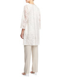 Rain Lace Sheer Topper Jacket, White
