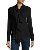 Cashmere Zip-Front Cardigan