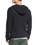Textured Cotton Pullover Hoodie