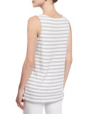 Striped Long Cotton Shell