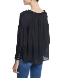 Ruffle Long-Sleeve Top