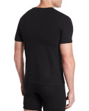 Modal/Cotton V-Neck Tee, Black