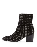 Ringo Studded Suede Bootie, Black