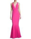 Ariana Sleeveless Ponte Bodycon Gown, Pink