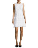 sleeveless lace a-line dress, fresh white