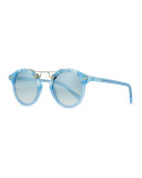 St. Louis Round Gradient Sunglasses, Blue