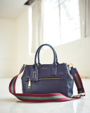 Gotham Leather Tote Bag, Midnight Blue