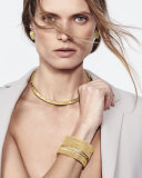 Princess 18k Gold Petite Bangle with Diamonds