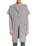 Cashmere Ribbed Gilet, Flannel