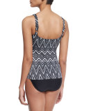 Infinity Printed Tankini Two-Piece Swimsuit Set