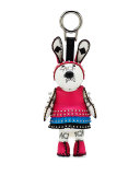 Disco Bunny Key Ring Charm, White