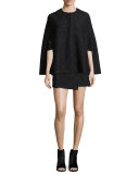 Lennon Shimmery Pinstripe Wrap Skirt