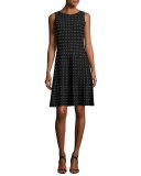 Stardust Twirl Dress, Multi Black, Petite