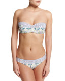 Mosaic Printed Underwire Bandeau Swim Top, Pompeii