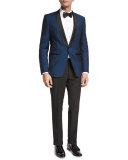 BOSS Hugo Boss Satin-Collar Tuxedo Jacket, Blue/Black