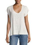 Rugby Relaxed Linen Scoop-Neck Tee