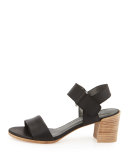 Broadband Leather City Sandal, Nero