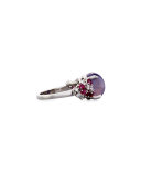 Sapphire & Platinum Ring with Diamonds
