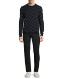 Raffi Stretch-Wool Slim Pants, Charcoal