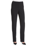 Tovah Straight-Leg Trousers, Black