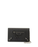 Classic Leather Wallet-on-Chain, Black