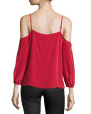 Eclipse Cold-Shoulder Flowy Blouse