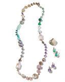 Long Mixed-Bead Single-Strand Necklace