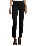 Amelia Mid-Rise Straight-Leg Jeans, Vanity