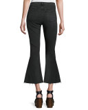 High-Waist Cropped Flare-Leg Jeans, Blackthorne