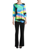 Resort Skies Stretch Knit Top