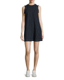 Sleeveless Cotton Burlap Mini Dress