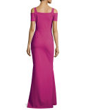 Custom Collection: Julia Cold-Shoulder Ruched Gown 
