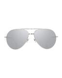 Foldable Aviator Sunglasses, White Gold