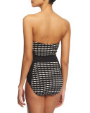Printed Bandeau One-Piece Swimsuit