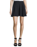 High-Waist A-Line Mini Skirt, Dark Night