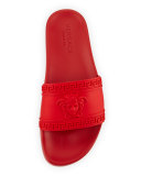 Medusa-Head Slide Sandal, Red