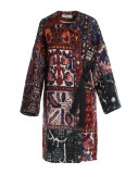 Long-Sleeve Blanket Coat, Multi Colors