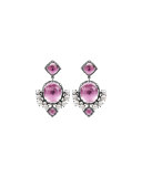 Bella Compass Sterling Silver Earrings with Pearls, Rose