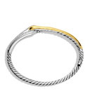 Labyrinth Single-Loop Bracelet with Diamonds