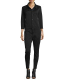 No 7. Scorpion Denim Utility Jumpsuit, Black