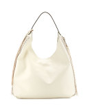 Bryn Leather Hobo Bag, Antique White