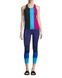 Colorblock Racer Sport Tank, Berry