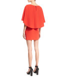 Cairo 3/4-Sleeve Cape Popover Dress