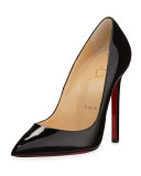 Pigalle Patent Leather Red Sole Pump, Black