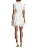 Karen Floral Lace Party Dress, Off White